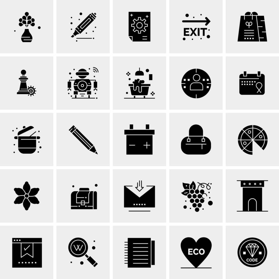 25 universelle Business-Icons Vektor kreative Icon-Illustration zur Verwendung in Web- und Mobilprojekten