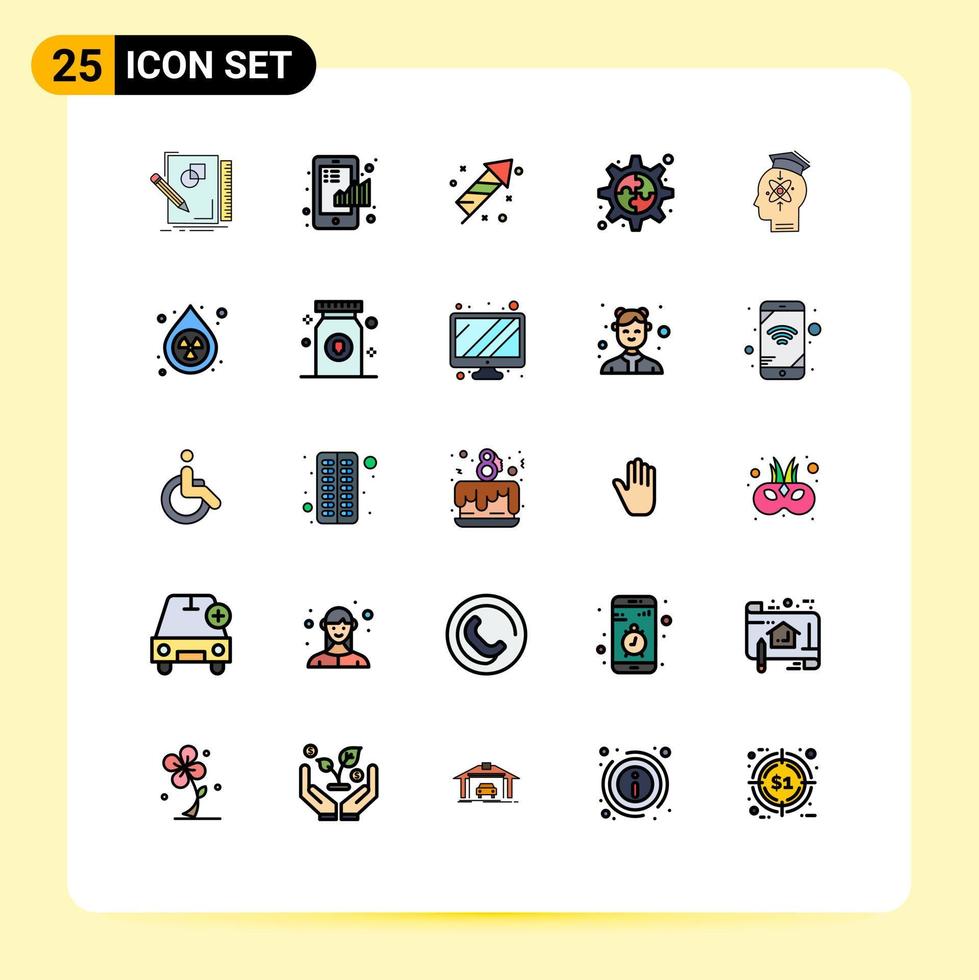 piktogram uppsättning av 25 enkel fylld linje platt färger av förmåga bearbeta Graf kreativ påsk redigerbar vektor design element