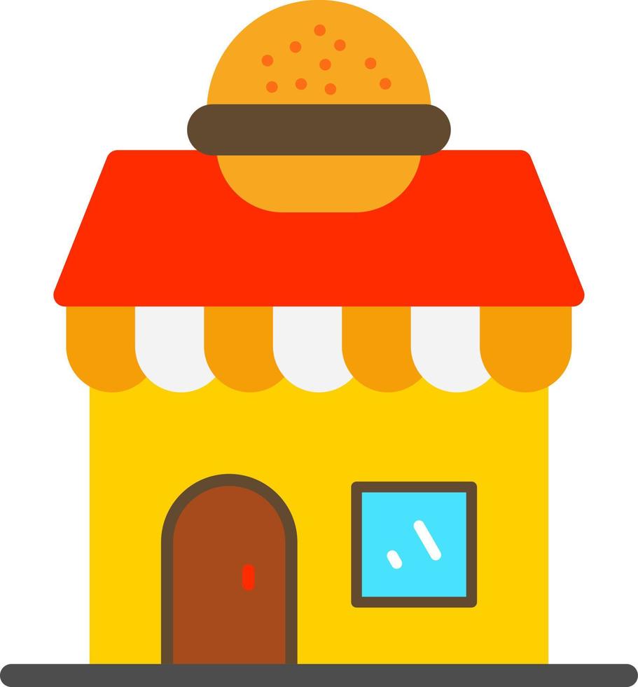 Burger-Shop-Vektor-Icon-Design vektor