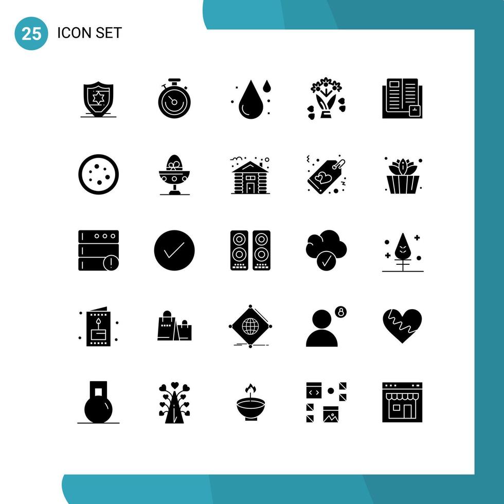 25 kreativ ikoner modern tecken och symboler av inlärning utbildning dryck bok blomma redigerbar vektor design element