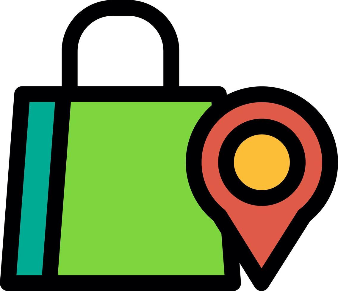 Shopping-Ziel-Vektor-Icon-Design vektor