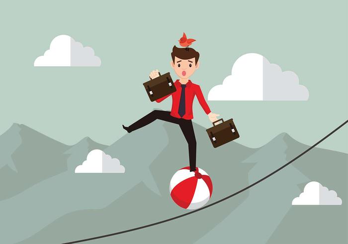 Tightrope work free vector
