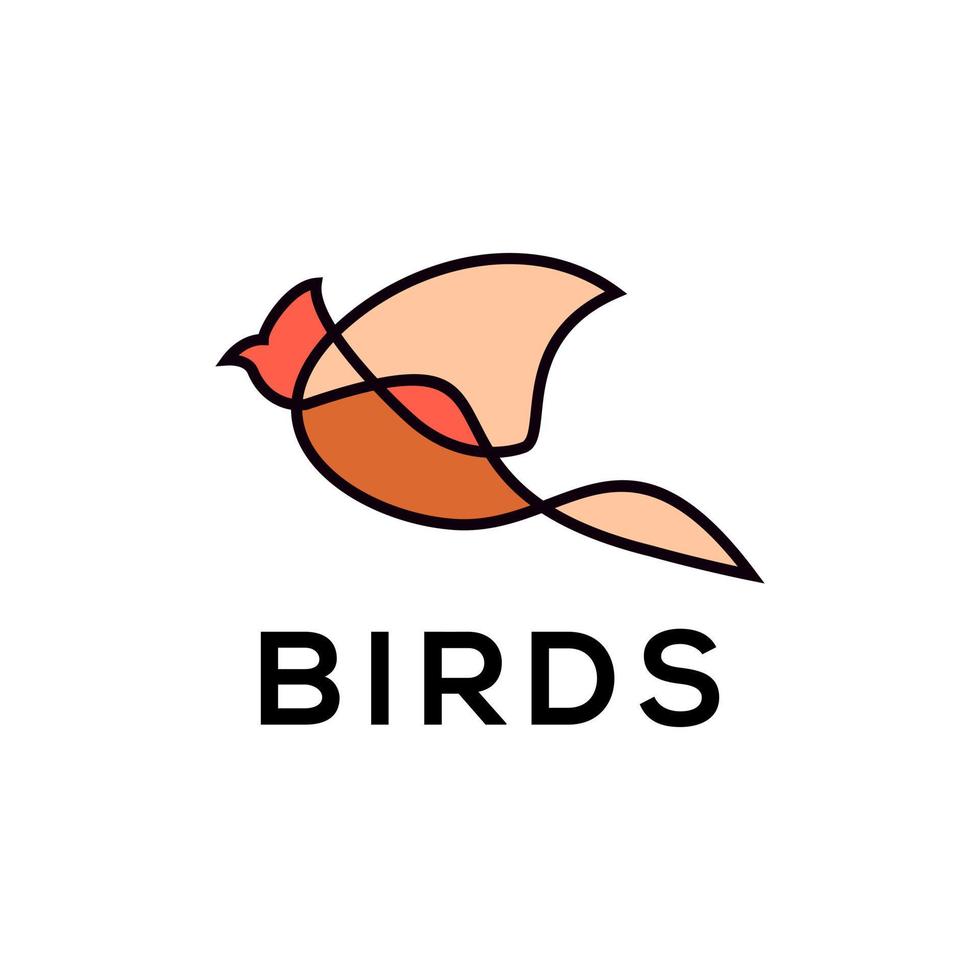 Vögel-Logo-Design-Vorlage, Gestaltungselement für Logo, Poster, Karte, Banner, Emblem, T-Shirt. Vektor-Illustration vektor