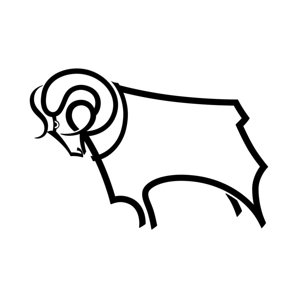 Derby County-Logo auf transparentem Hintergrund vektor