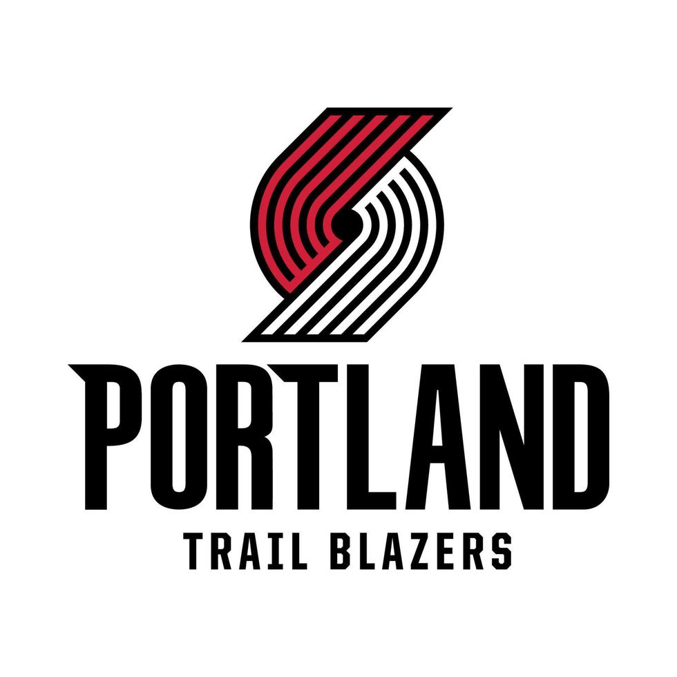 portland trail blazers logo auf transparentem hintergrund vektor