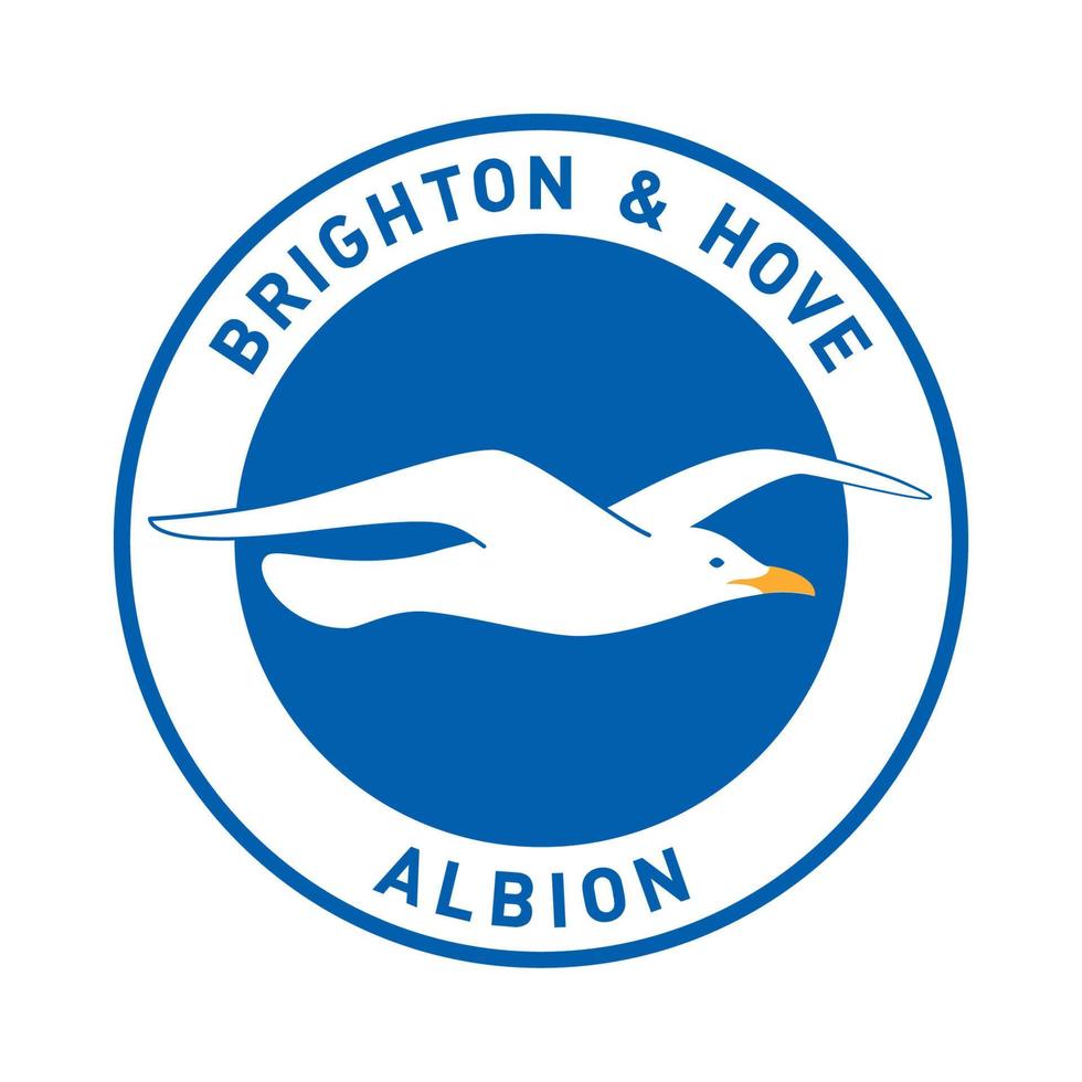 Brighton och hov albion logotyp på transparent bakgrund vektor