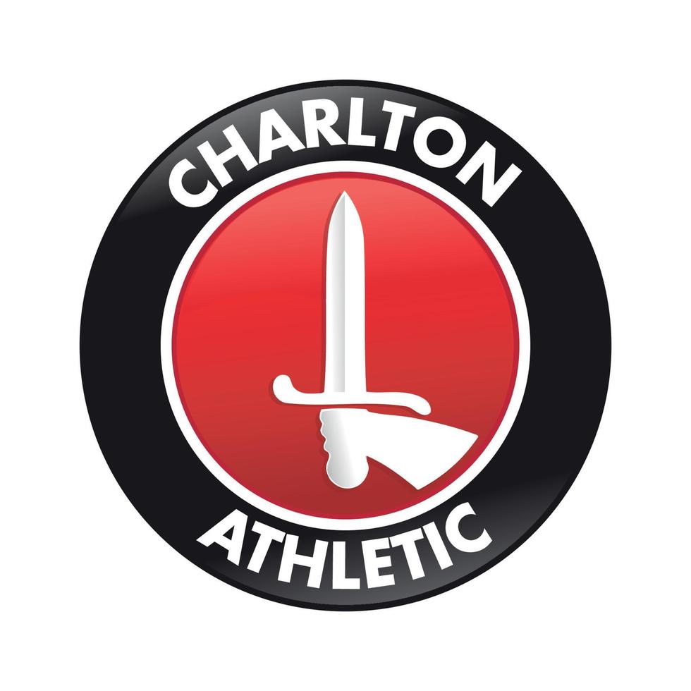 Charlton Athletic Logo auf transparentem Hintergrund vektor