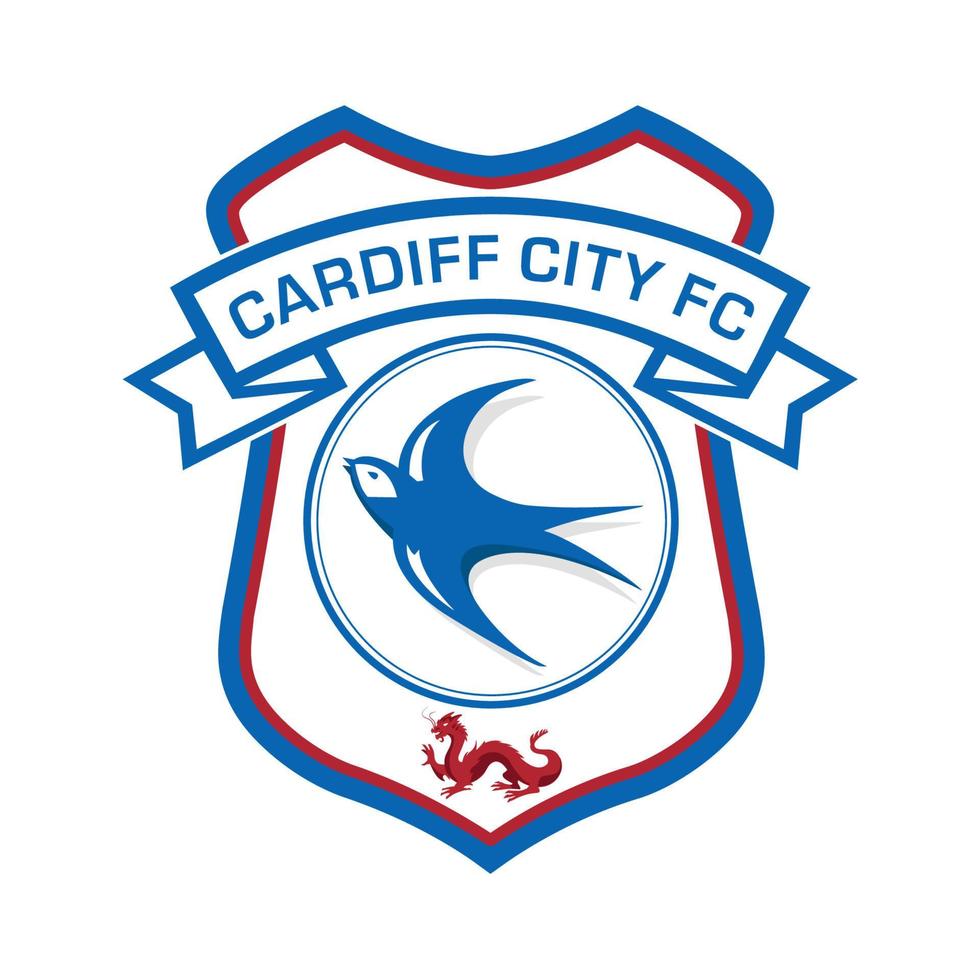 Cardiff-City-Logo auf transparentem Hintergrund vektor