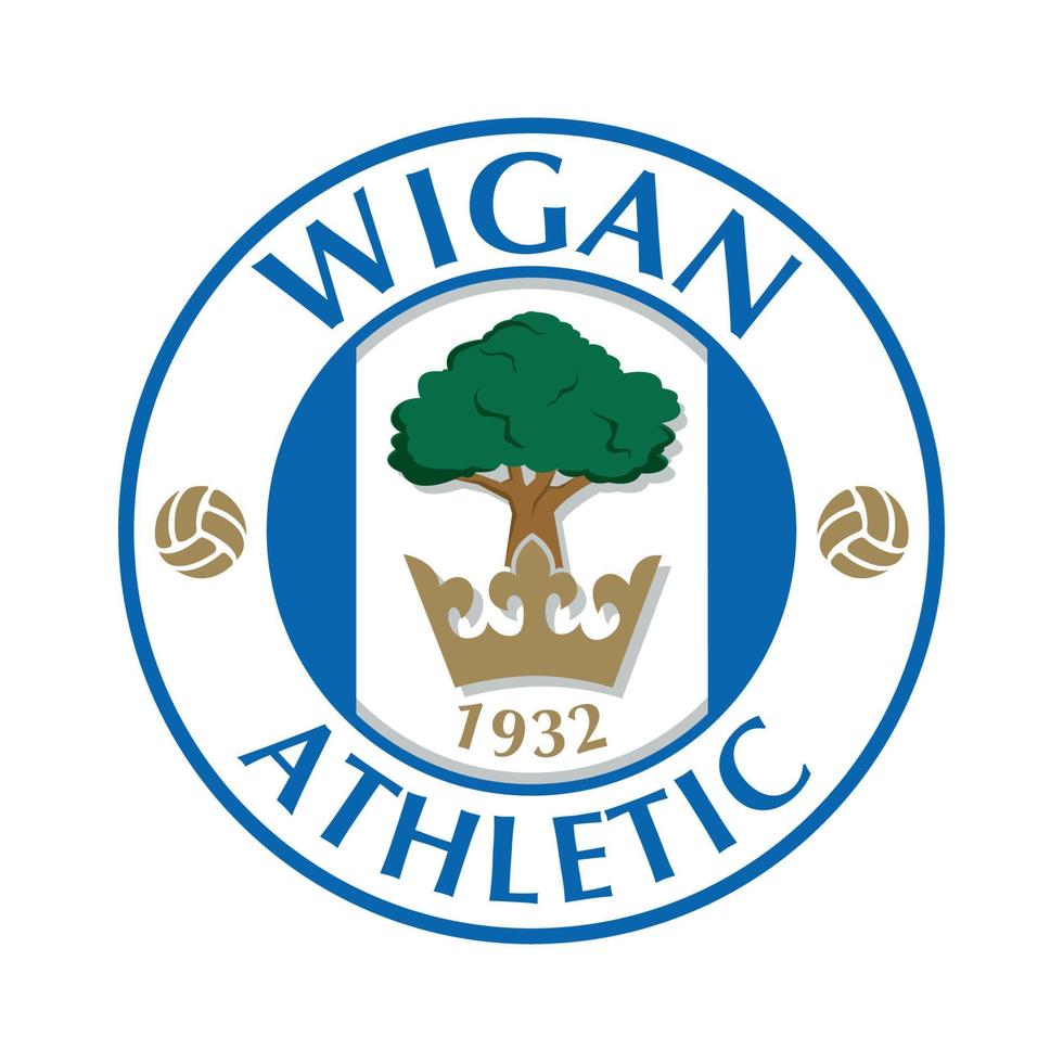 Wigan Athletic FC-Logo auf transparentem Hintergrund vektor