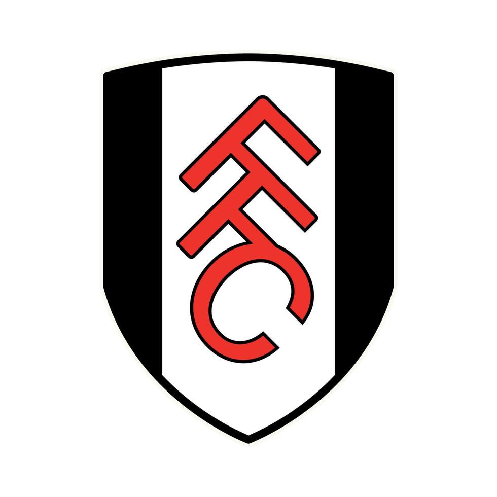 Fulham-Logo auf transparentem Hintergrund vektor