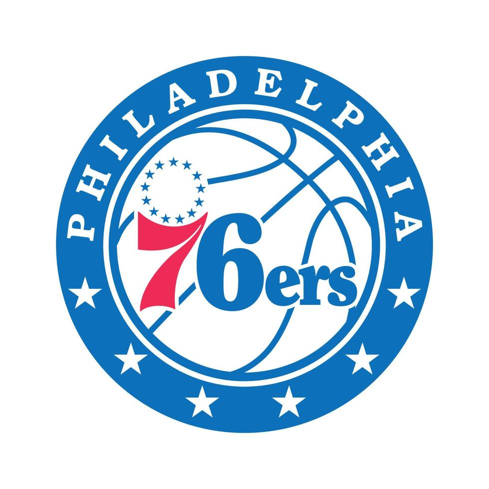 Philadelphia 76ers-Logo auf transparentem Hintergrund vektor