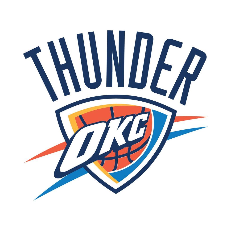 Oklahoma stad åska logotyp på transparent bakgrund vektor