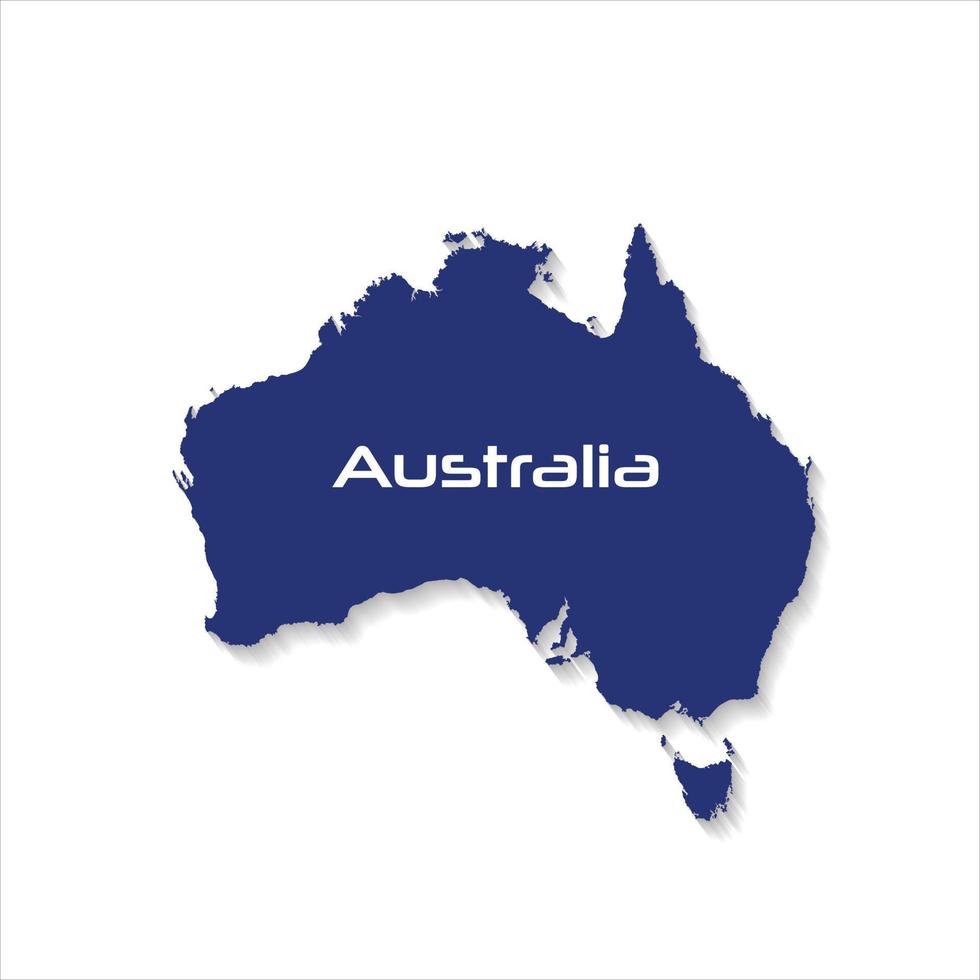 Australien Karta. blå Australien Karta på vit bakgrund vektor