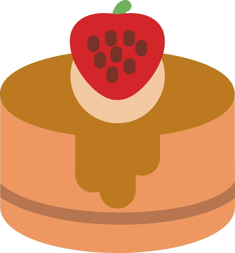 Erdbeerkuchen-Vektor-Icon-Design vektor