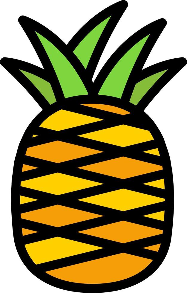 Ananas-Vektor-Icon-Design vektor