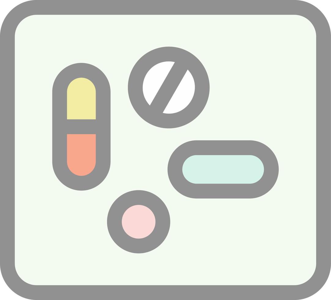 Pillen und Tabletten-Vektor-Icon-Design vektor