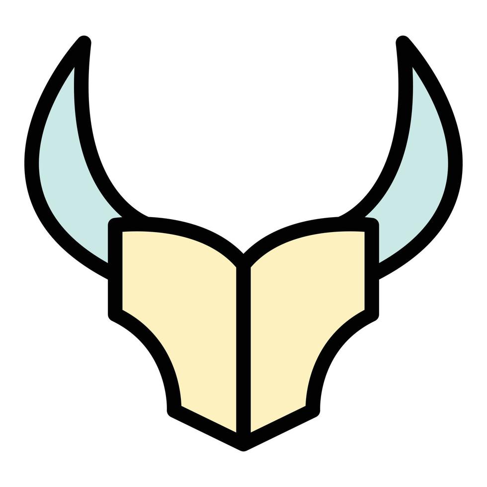 Gnus Tier Symbol Farbe Umriss Vektor