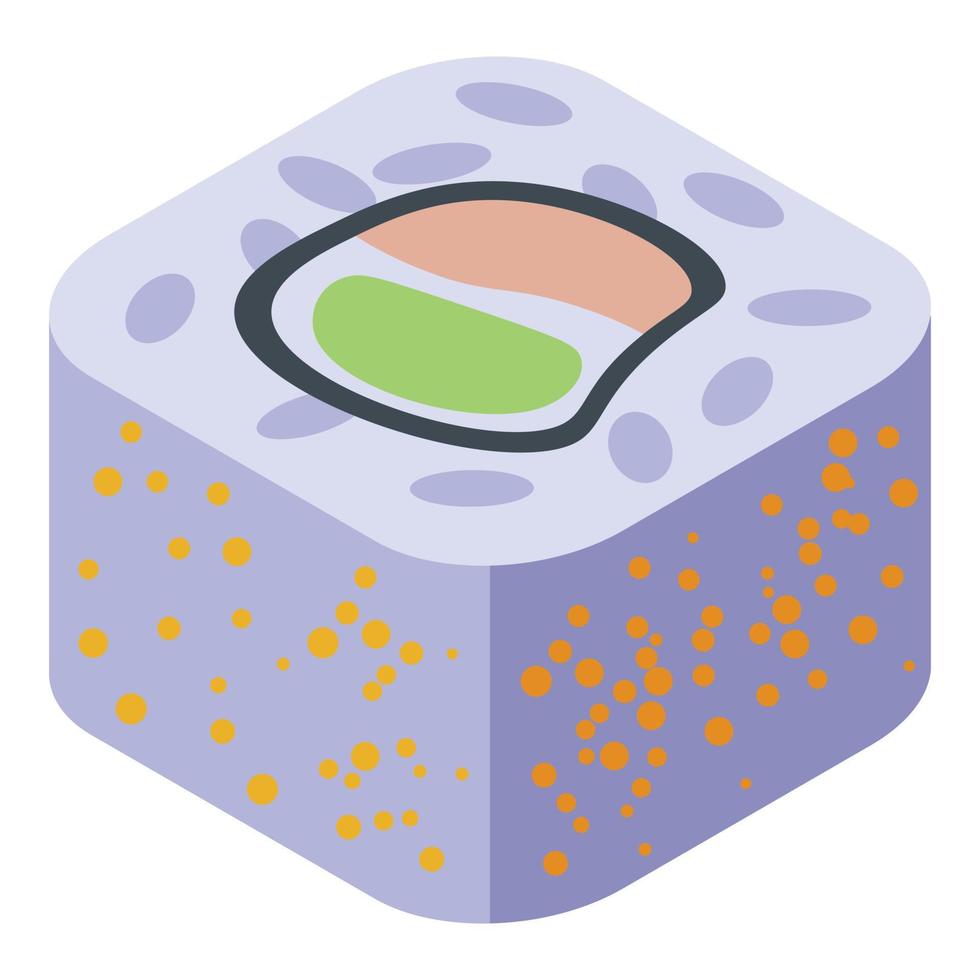 sushi ikon, isometrisk stil vektor