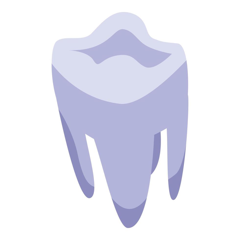 friska tand ikon, isometrisk stil vektor