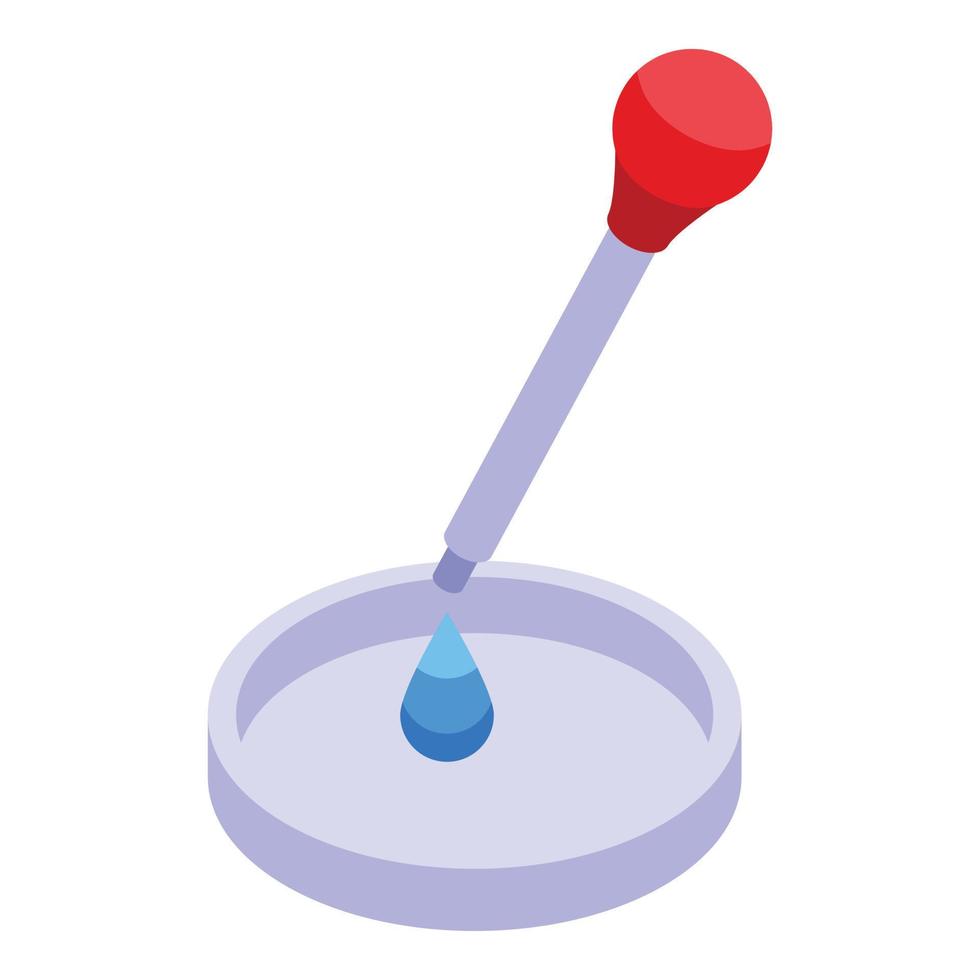 biotryck dropper ikon isometrisk vektor. medicinsk skrivare vektor