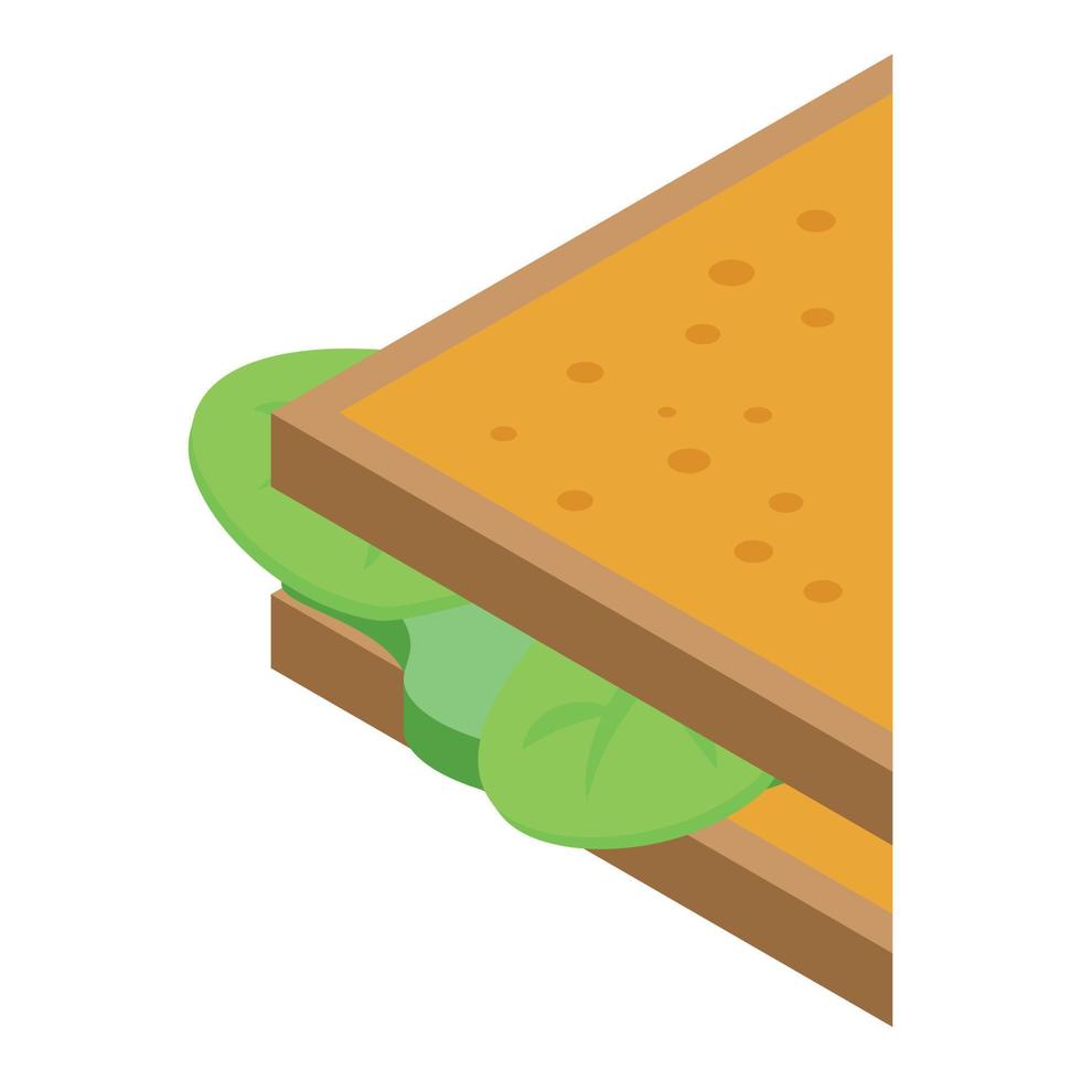 Wasabi-Sandwich-Symbol isometrischer Vektor. Knabberzeug vektor