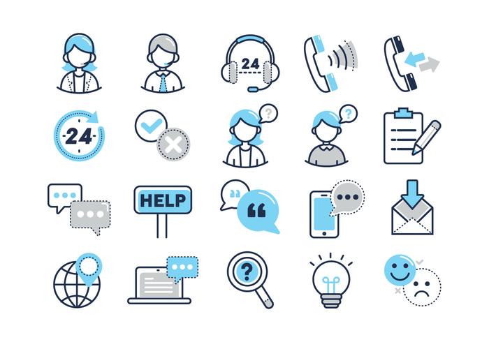 Kundenservice Vector Icons