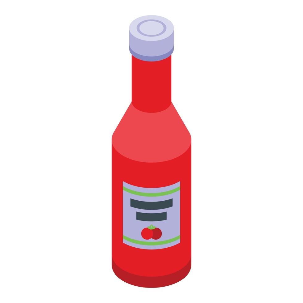 ketchup flaska ikon isometrisk vektor. tomat sås vektor