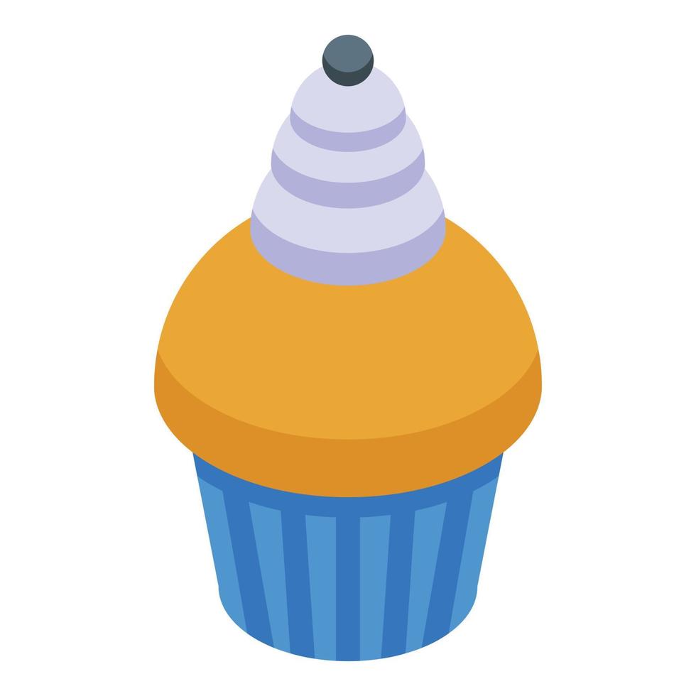 Cupcake-Muffin-Symbol, isometrischer Stil vektor