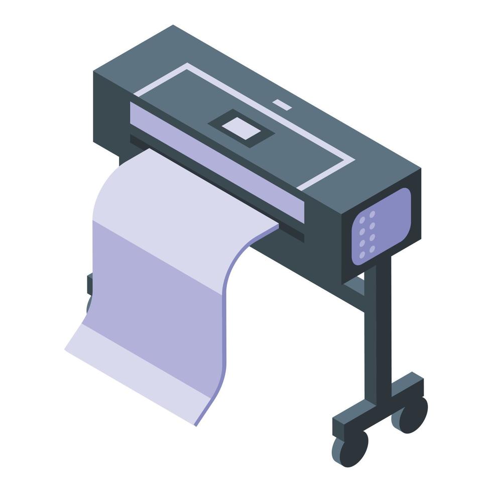 Maschinen-Digitaldruck-Symbol, isometrischer Stil vektor