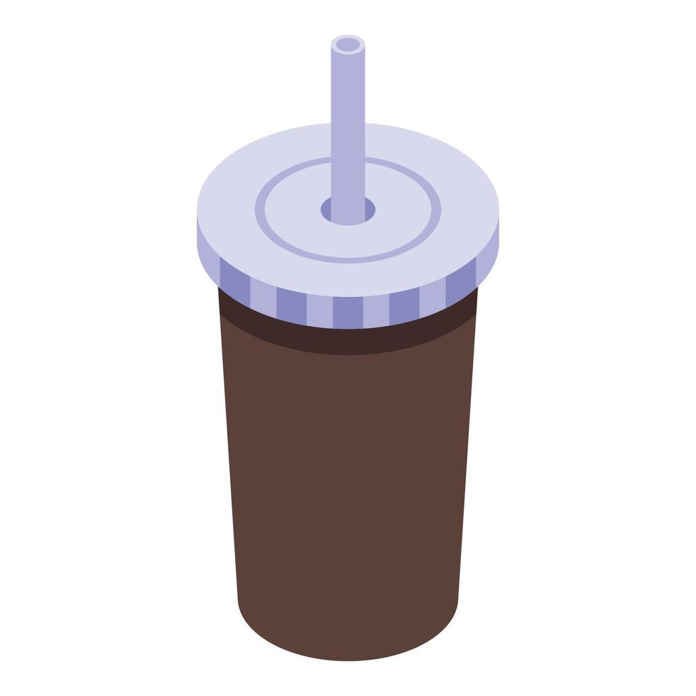 Pappbecher-Kaffee-Symbol, isometrischer Stil vektor