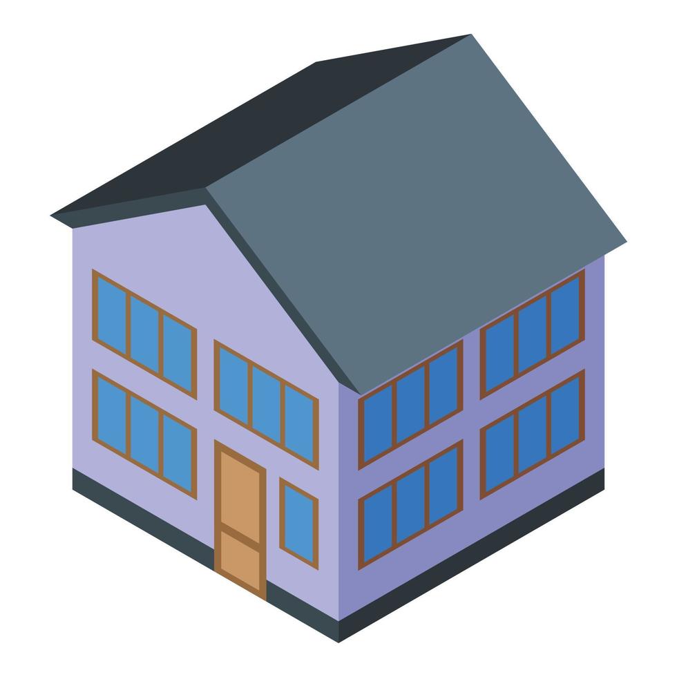 smart hus ikon, isometrisk stil vektor
