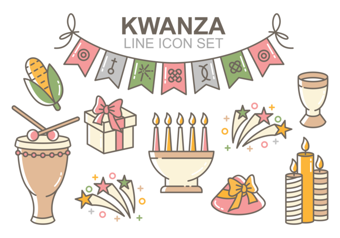 Kwanzaa Icons Vektor