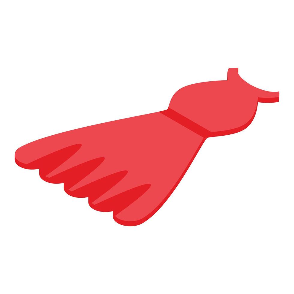 röd klänning donation ikon, isometrisk stil vektor