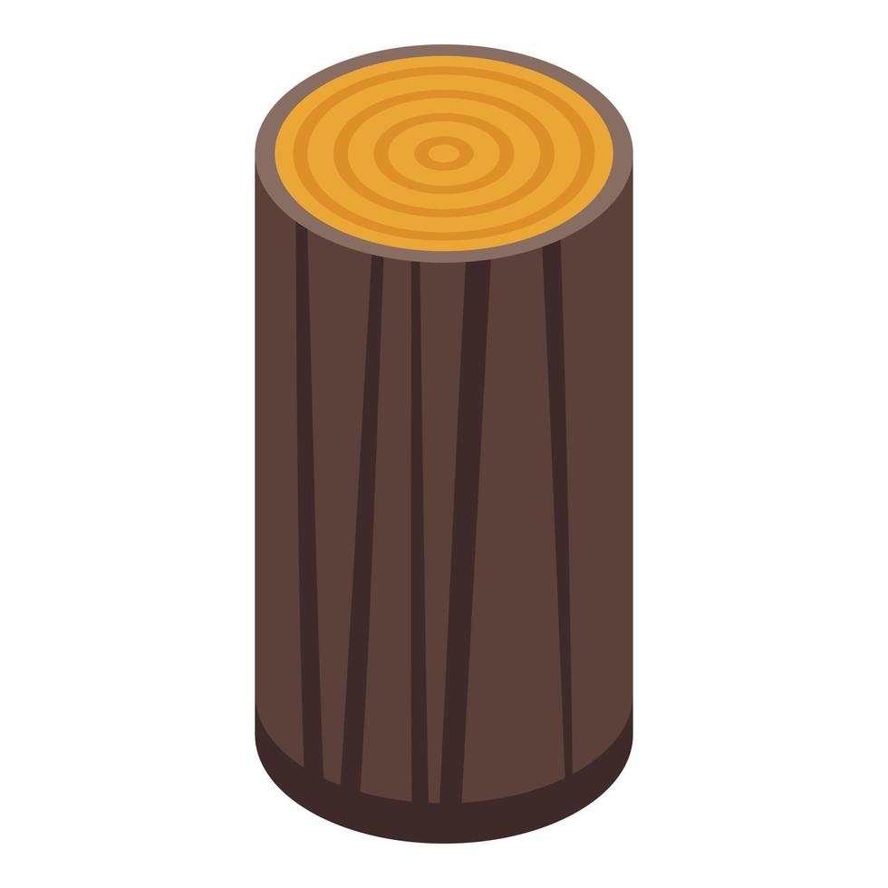 plywood trunk ikon, isometrisk stil vektor