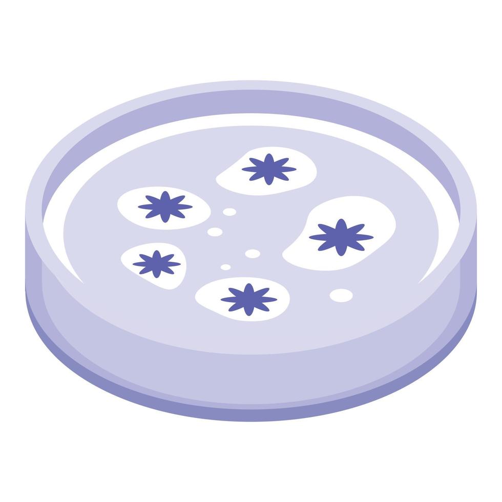 Bakterien-Petrischale-Symbol, isometrischer Stil vektor