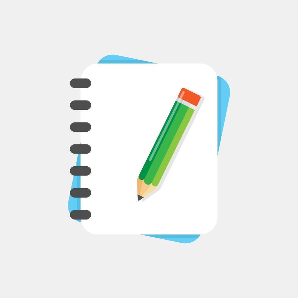 dagbok ikon i platt stil. anteckningsbok vektor illustration på isolerat bakgrund. anteckningsblock tecken företag begrepp.