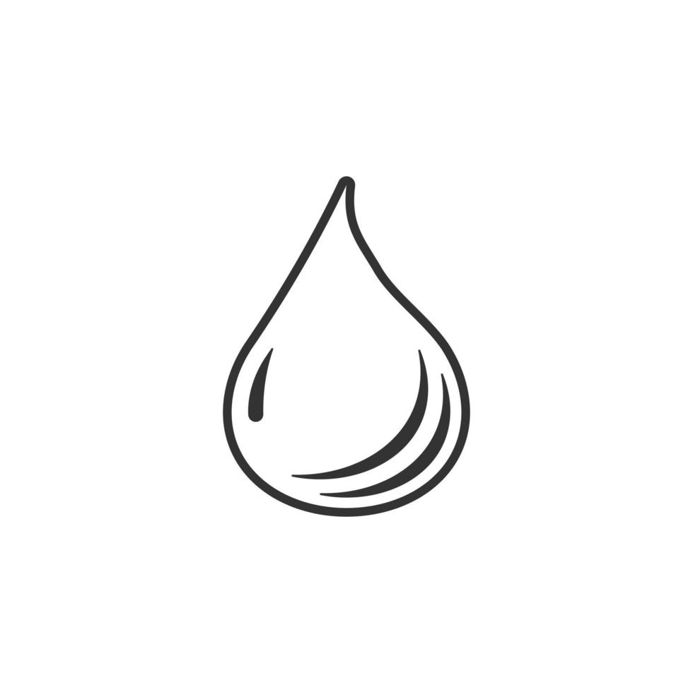 Wassertropfen-Symbol im flachen Stil. flüssige vektorillustration auf weißem lokalisiertem hintergrund. Tröpfchen Geschäftskonzept. vektor