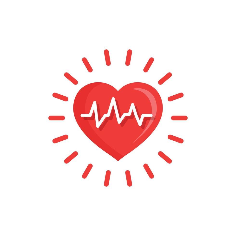 arteriell blod tryck ikon i platt stil. hjärtslag övervaka vektor illustration på isolerat bakgrund. puls diagnos tecken företag begrepp.