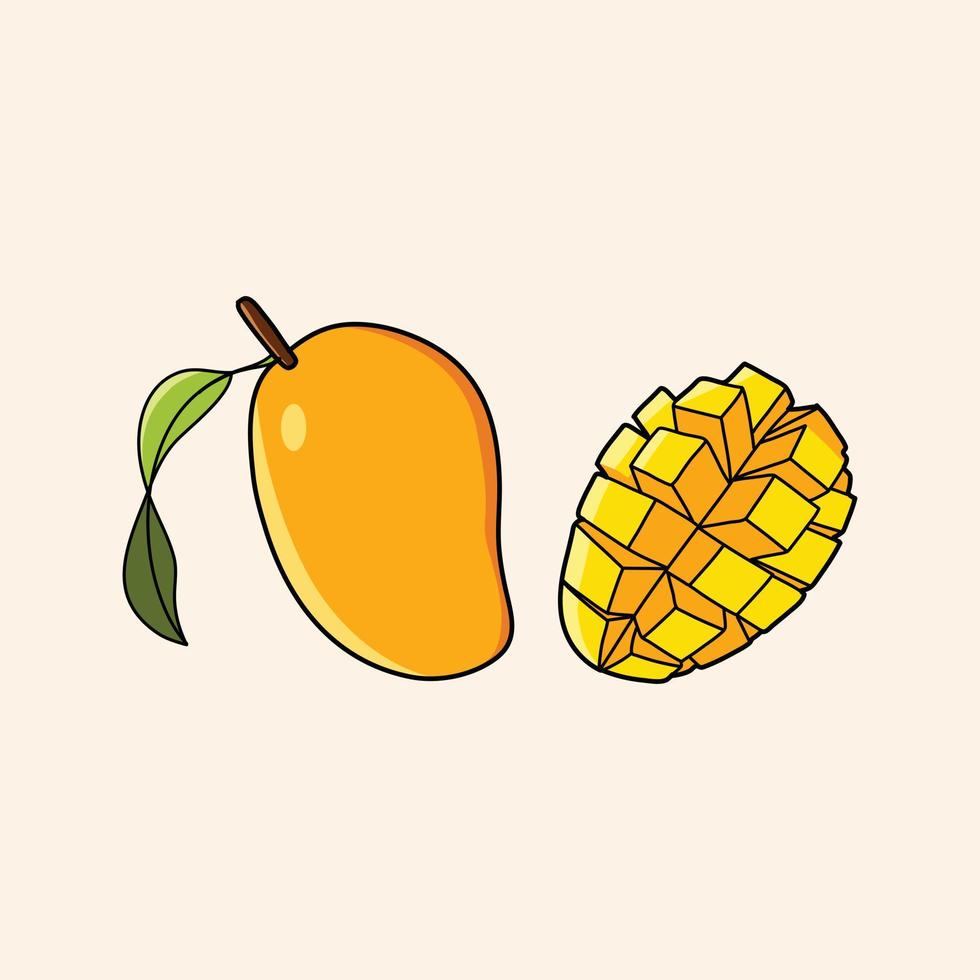 mango frukt vektor illustration