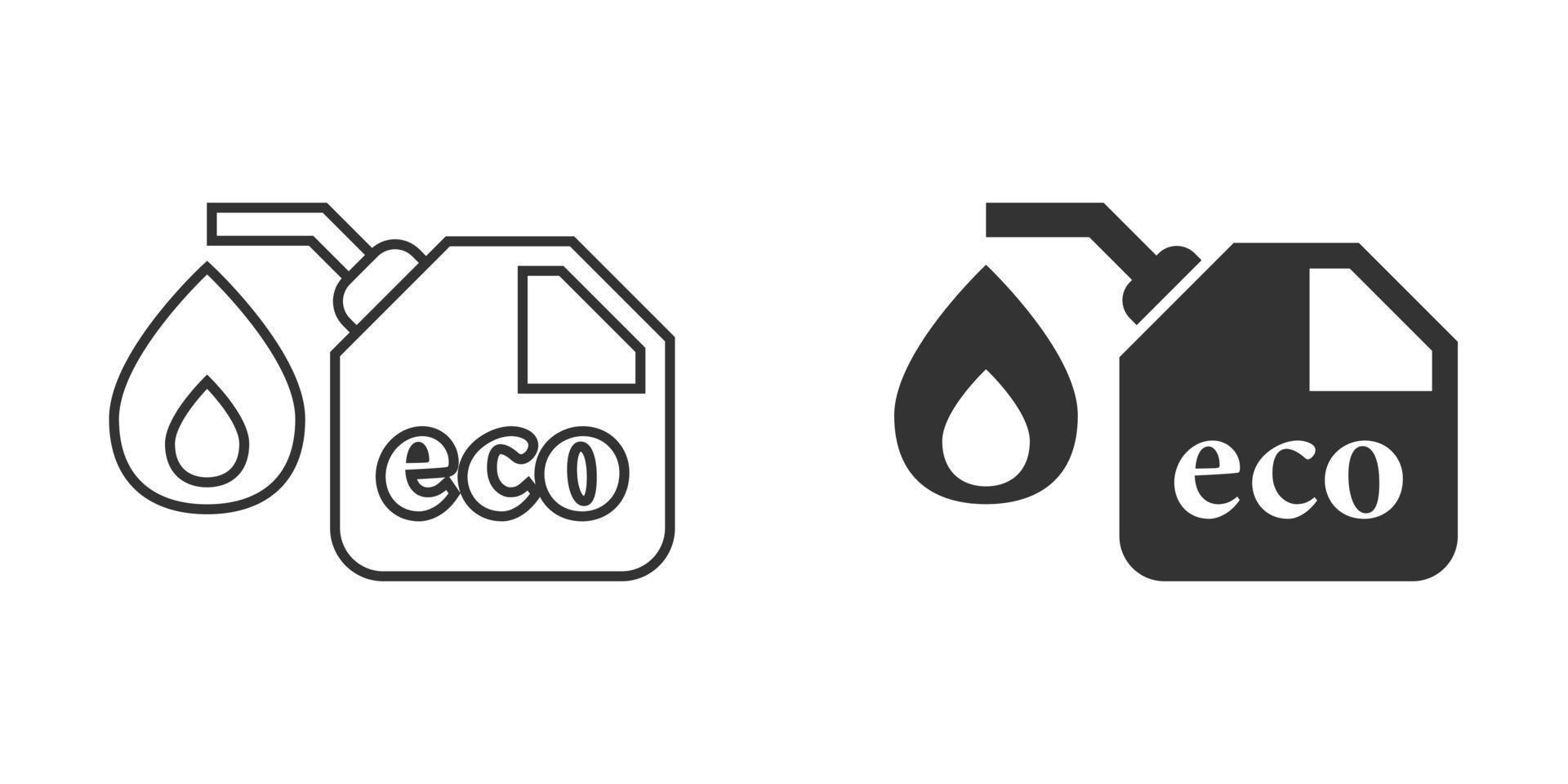 bensin burk ikon i platt stil. bensin kan vektor illustration på vit isolerat bakgrund. bränsle behållare tecken företag begrepp.