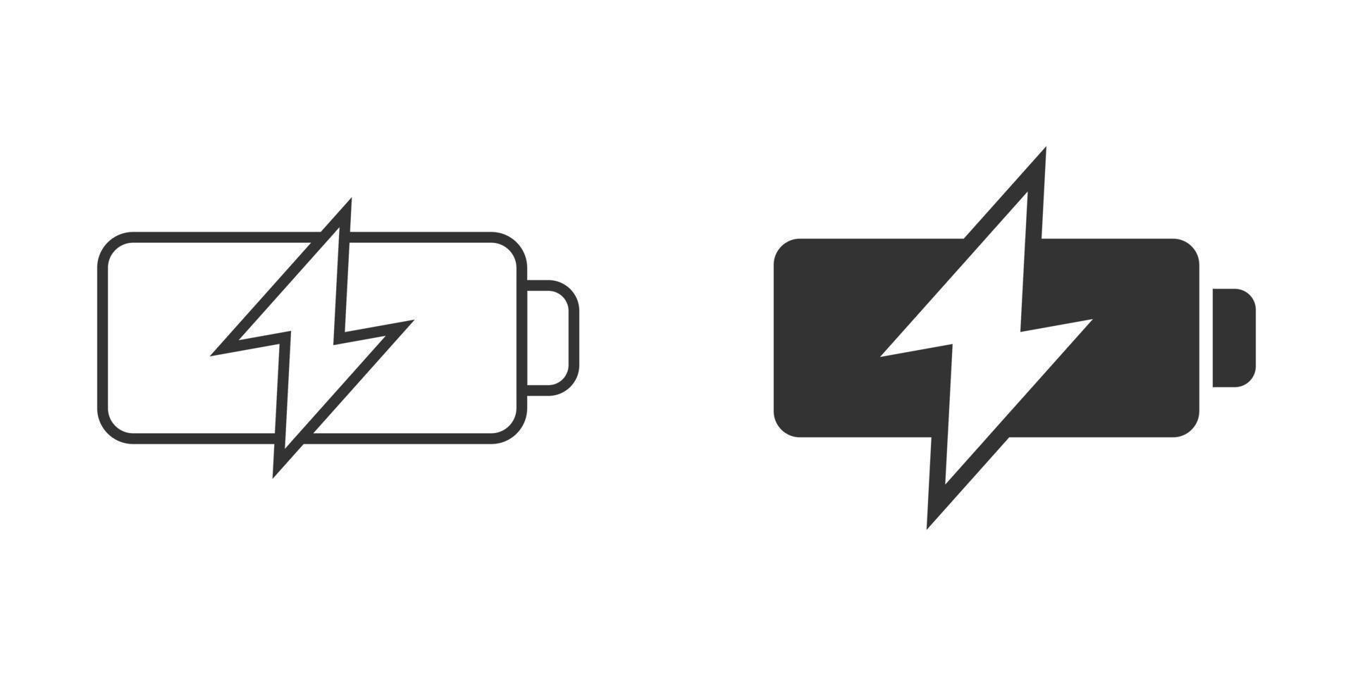 batteri ikon i platt stil. ackumulator vektor illustration på vit isolerat bakgrund. energi laddare företag begrepp.