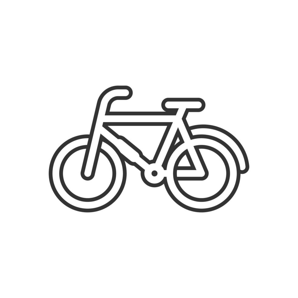 Fahrrad-Symbol im flachen Stil. Fahrrad-Übungsvektorillustration auf weißem, isoliertem Hintergrund. Fitness-Übungszeichen Geschäftskonzept. vektor