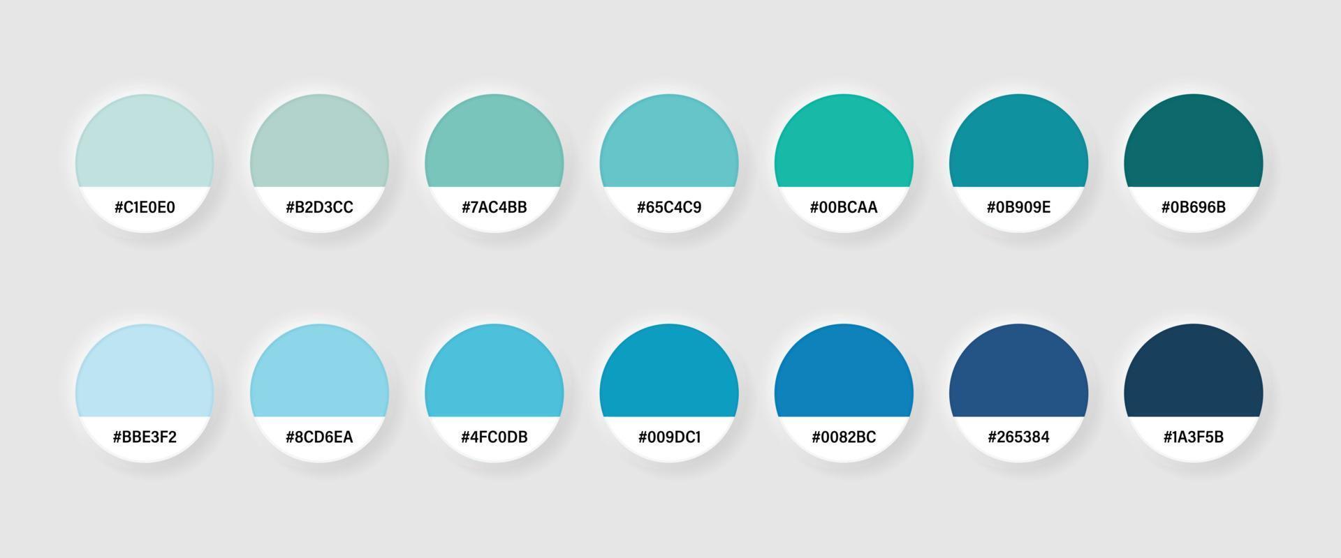 Farbpalette im flachen Stil. pantone mustervektorillustration auf lokalisiertem hintergrund. Farbkollektion Zeichen Geschäftskonzept. vektor