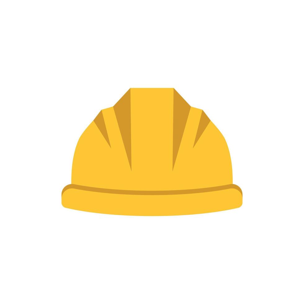 Bauhelm-Symbol im flachen Stil. Sicherheitskappenvektorillustration auf lokalisiertem Hintergrund. Arbeiter Hut Zeichen Geschäftskonzept. vektor