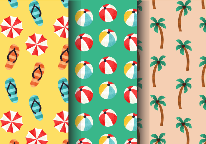 Gratis Vintage Summer Holiday Patterns vektor