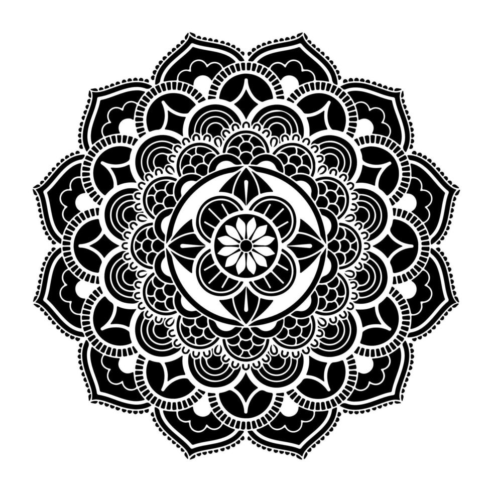 Mandala-Vektor-Kunst-Muster. Meditation, indische Ornamentillustration. vektor