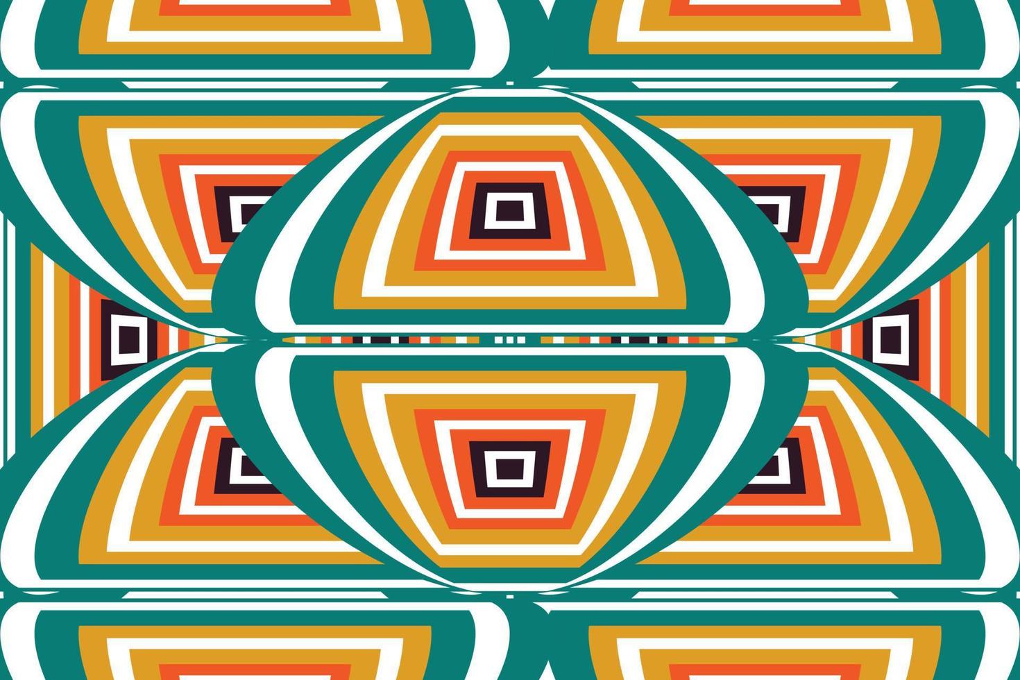 Kente Stoffdruck traditionelles ethnisches orientalisches Design für den Hintergrund. Volksstickerei, indisch, skandinavisch, Zigeuner, mexikanisch, afrikanischer Teppich, Tapete. vektor