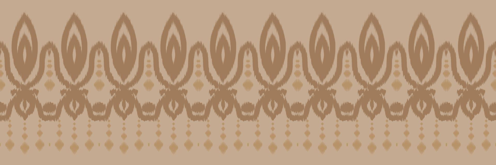 Ethno-Ikat-Vektor Batik Textil nahtloses Muster digitales Vektordesign für den Druck Saree Kurti Borneo Stoffrand Pinselsymbole Farbfelder Baumwolle vektor