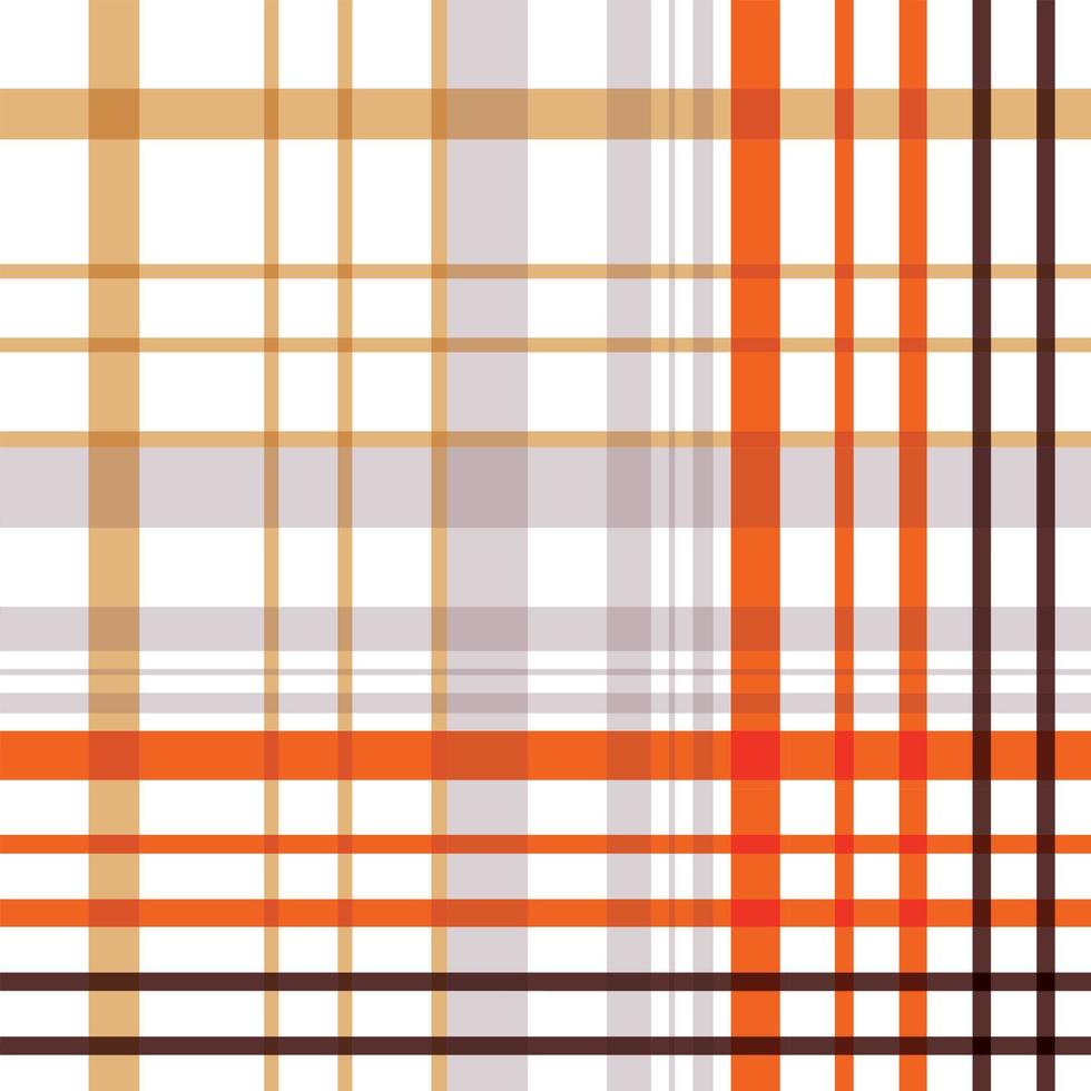 Check Plaid Pattern Design Textur ist ein gemusterter Stoff, der aus überkreuzten, horizontalen und vertikalen Bändern in mehreren Farben besteht. Tartans gelten als kulturelle Ikone Schottlands. vektor