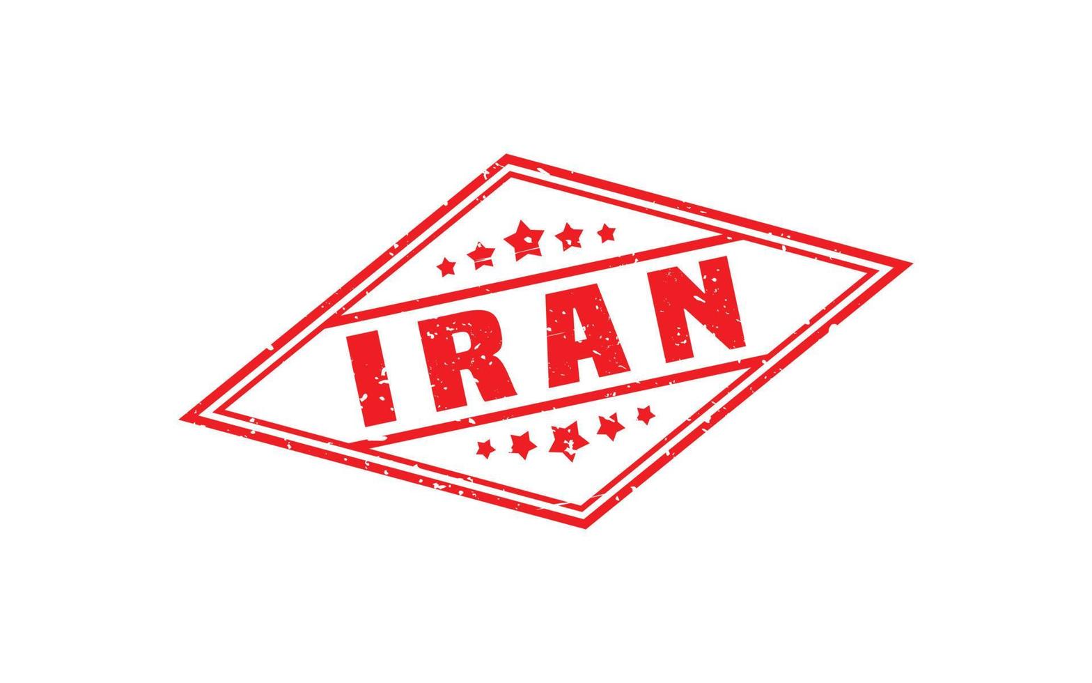 Iran-Stempelgummi mit Grunge-Stil auf weißem Hintergrund vektor